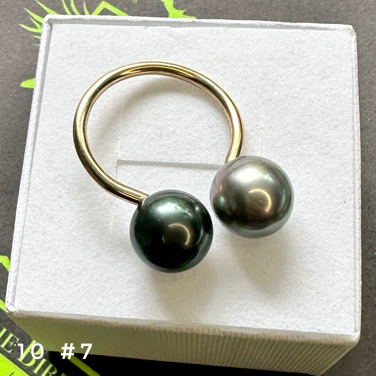 Duo Tahitian Pearl Ring sz10