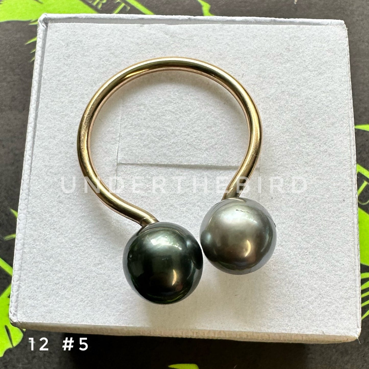 Duo Tahitian Pearl Ring sz12