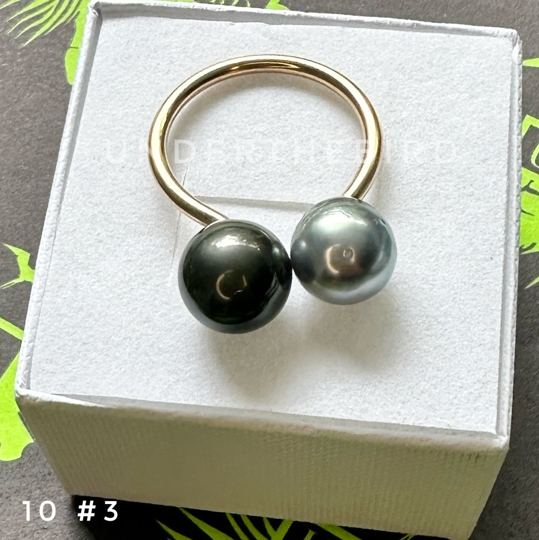 Duo Tahitian Pearl Ring sz10