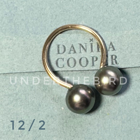 Duo Tahitian Pearl Ring sz12