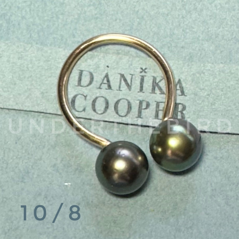 Duo Tahitian Pearl Ring sz10