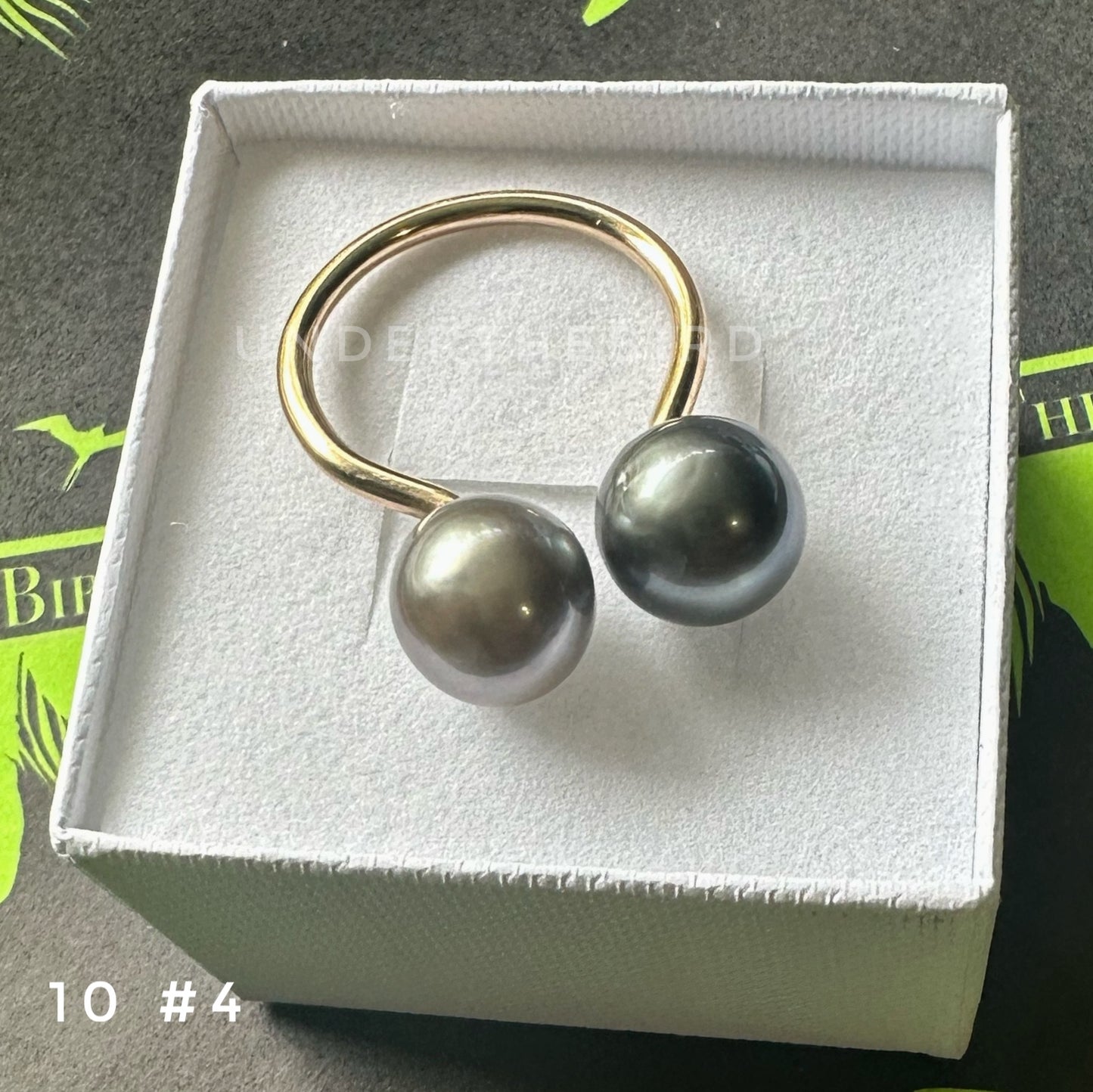 Duo Tahitian Pearl Ring sz10