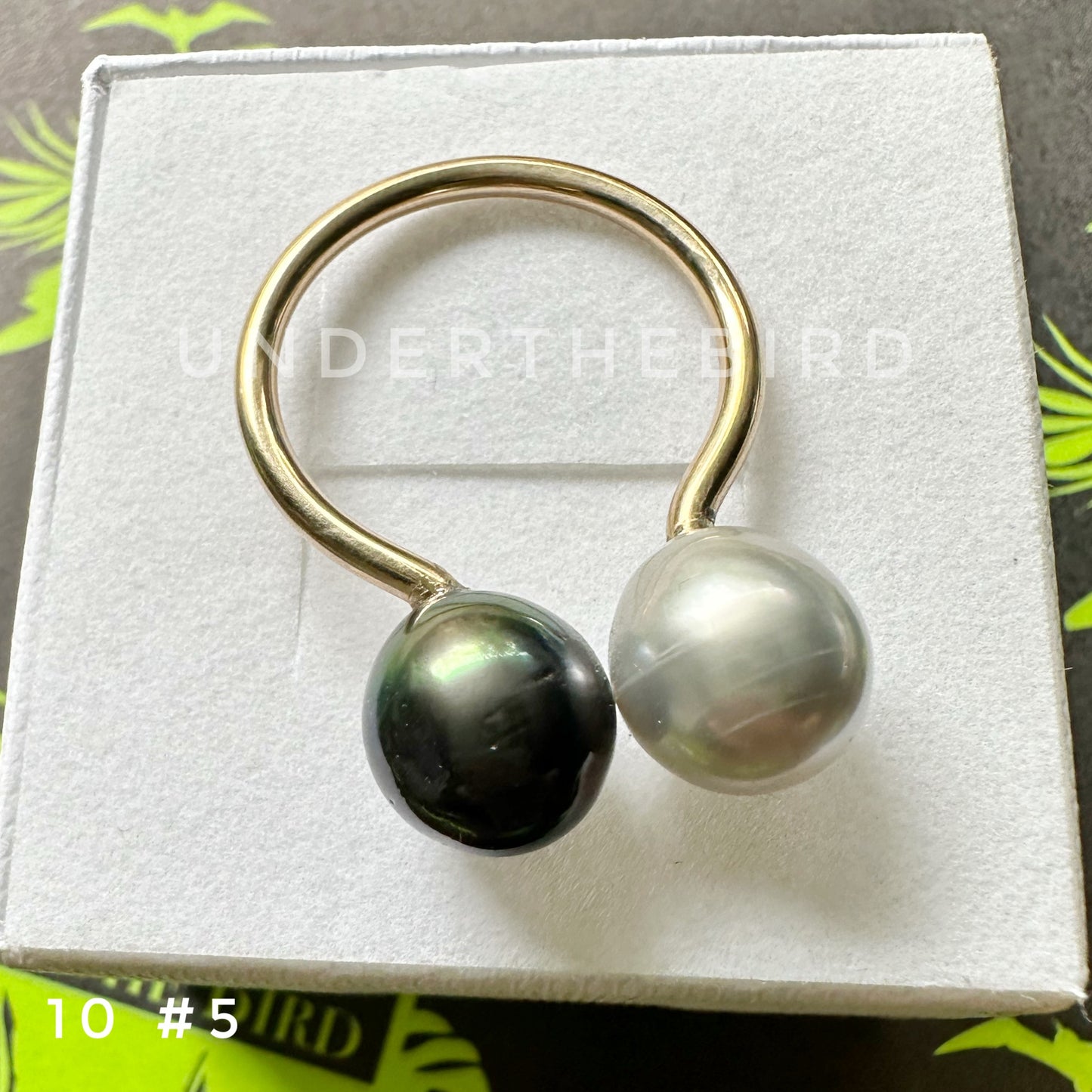 Duo Tahitian Pearl Ring sz10