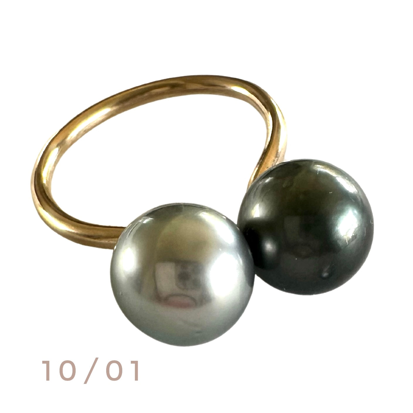 Duo Tahitian Pearl Ring sz10