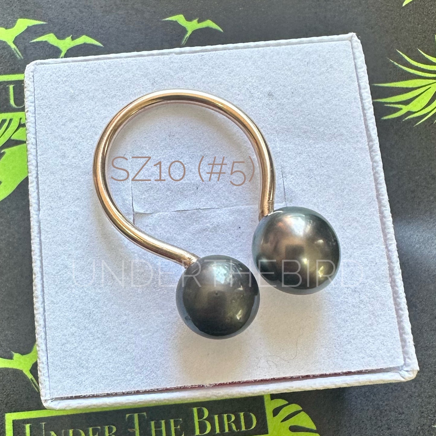 Duo Tahitian Pearl Ring sz10