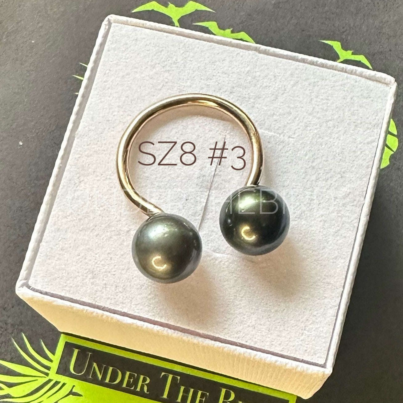 Duo Tahitian Pearl Ring sz 8