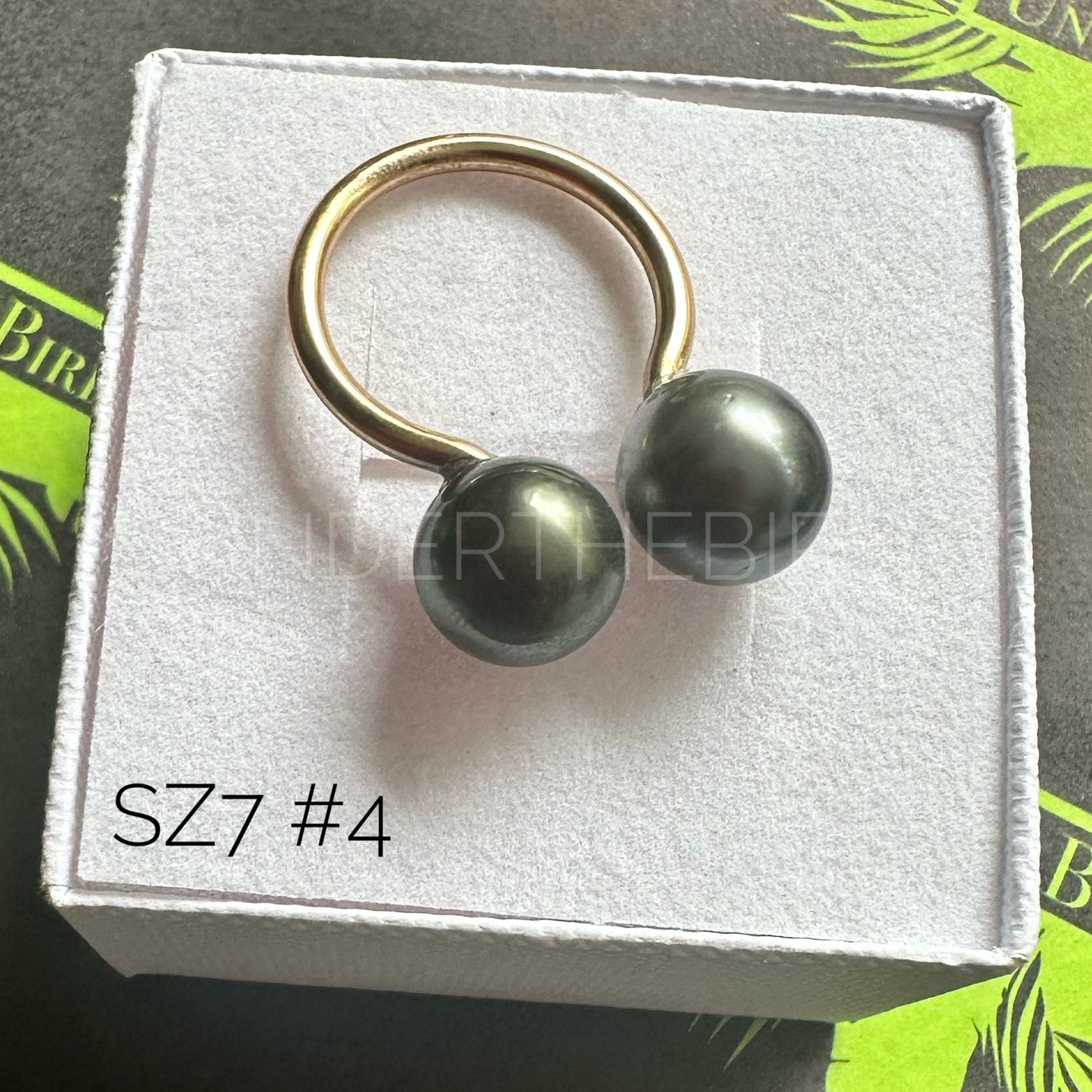 Duo Tahitian Pearl Ring sz 7