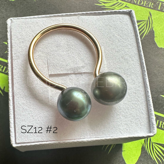 Duo Tahitian Pearl Ring sz12