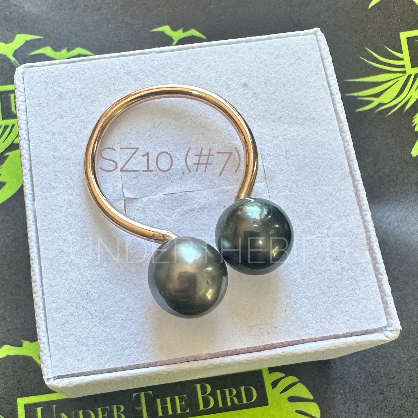 Duo Tahitian Pearl Ring sz10