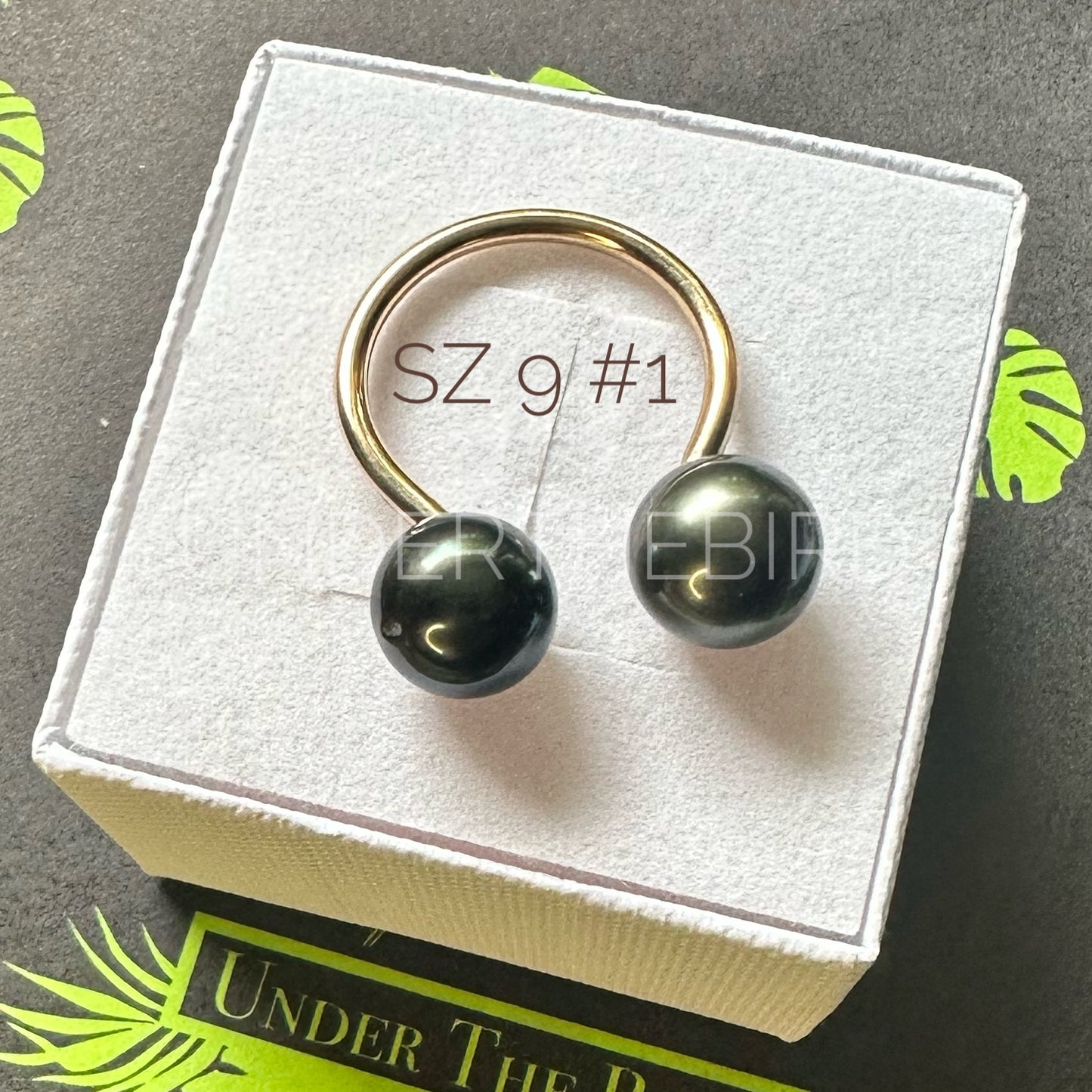 Duo Tahitian Pearl Ring sz9