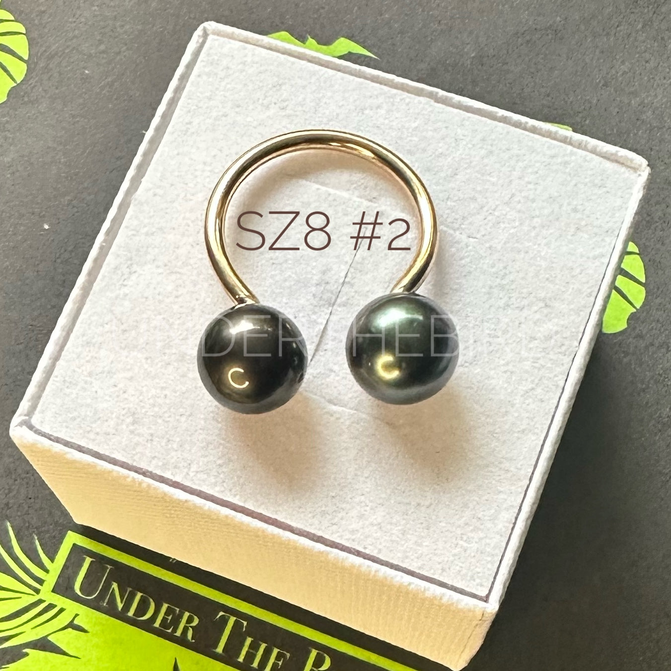 Duo Tahitian Pearl Ring sz 8