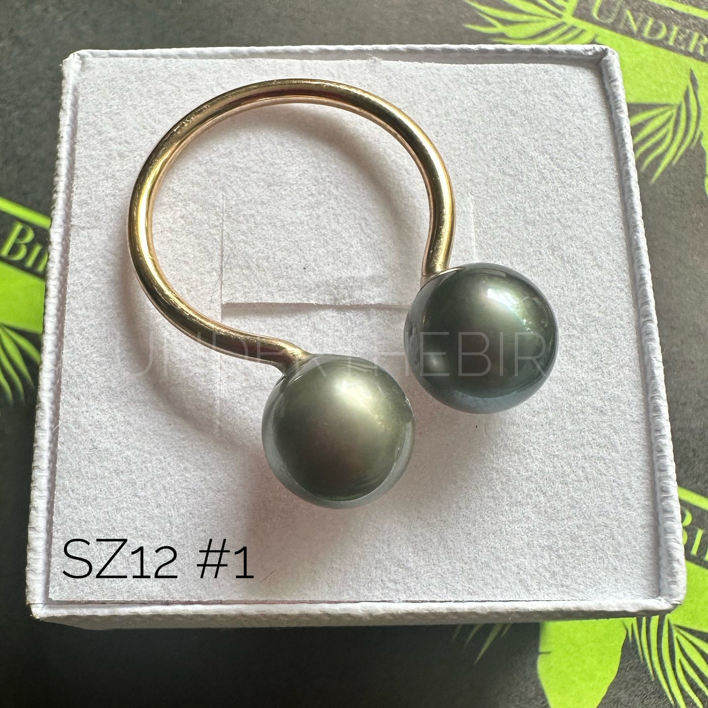 Duo Tahitian Pearl Ring sz12