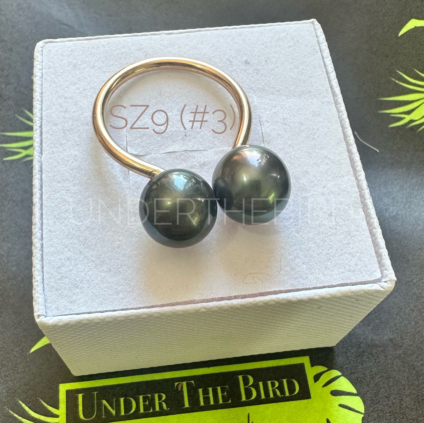 Duo Tahitian Pearl Ring sz9