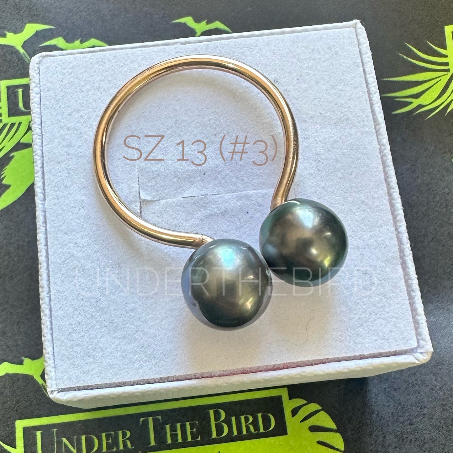 Duo Tahitian Pearl Ring sz13